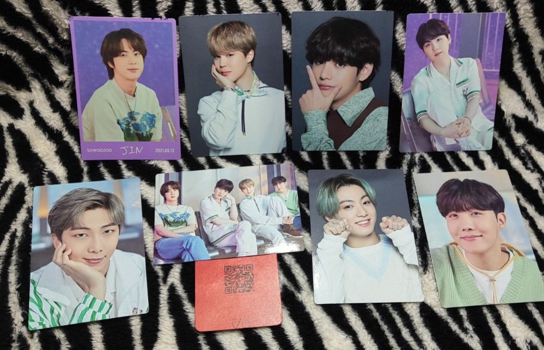 BTS sowoozoo mini photocard sets (Category: K-Wave Merchandise) located in Legazpi City. Submitted by tetengerine (Listing ID 1459929930, Image 1). Description: DESCRIPTION - onhand, ready to be shipped - 200 php per set, 350 take all Set A (RM, JK, j-hope, unit) Set B (Jin special, Jimin, Suga, V) - condi 9 x sensi; manage expectations feel free to inquire! MOP: gcash/maya MOD: j&t Loc: Albay t. rm namjoon jin seokjin suga yoongi jhope hobi hose