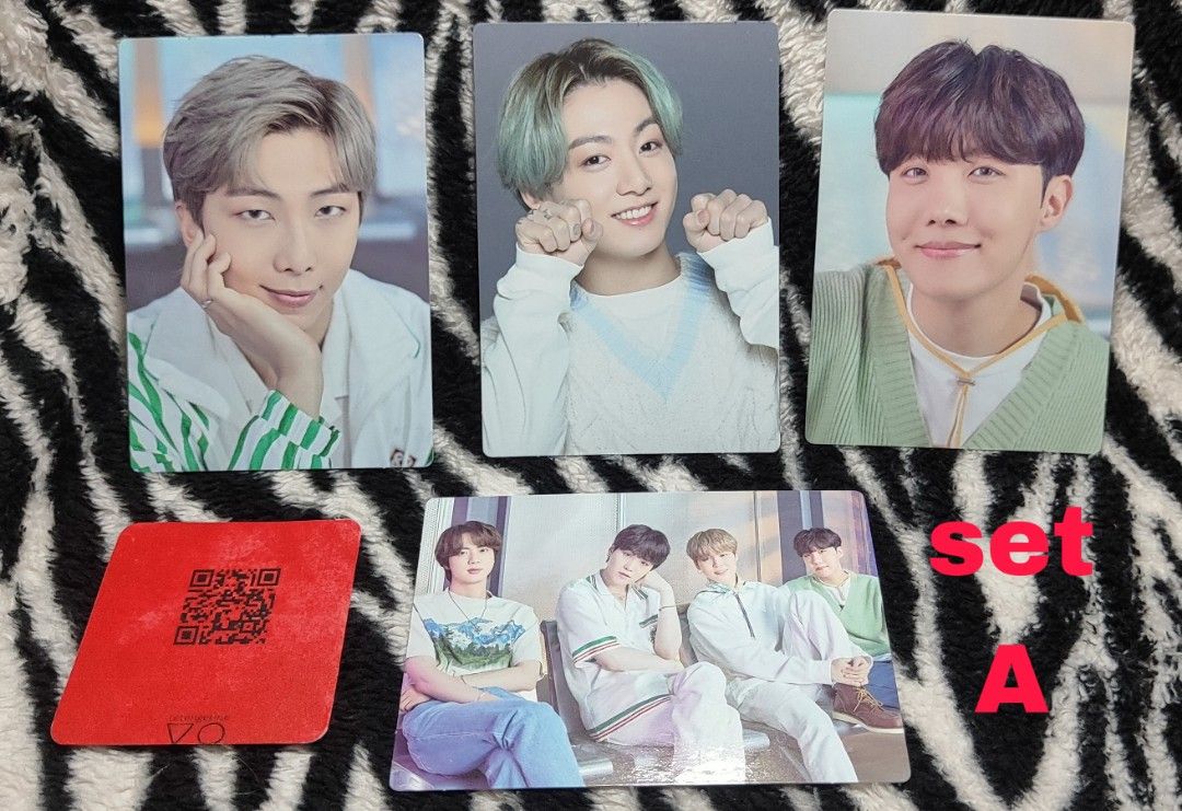 BTS sowoozoo mini photocard sets (Category: K-Wave Merchandise) located in Legazpi City. Submitted by tetengerine (Listing ID 1459929930, Image 2). Description: DESCRIPTION - onhand, ready to be shipped - 200 php per set, 350 take all Set A (RM, JK, j-hope, unit) Set B (Jin special, Jimin, Suga, V) - condi 9 x sensi; manage expectations feel free to inquire! MOP: gcash/maya MOD: j&t Loc: Albay t. rm namjoon jin seokjin suga yoongi jhope hobi hose