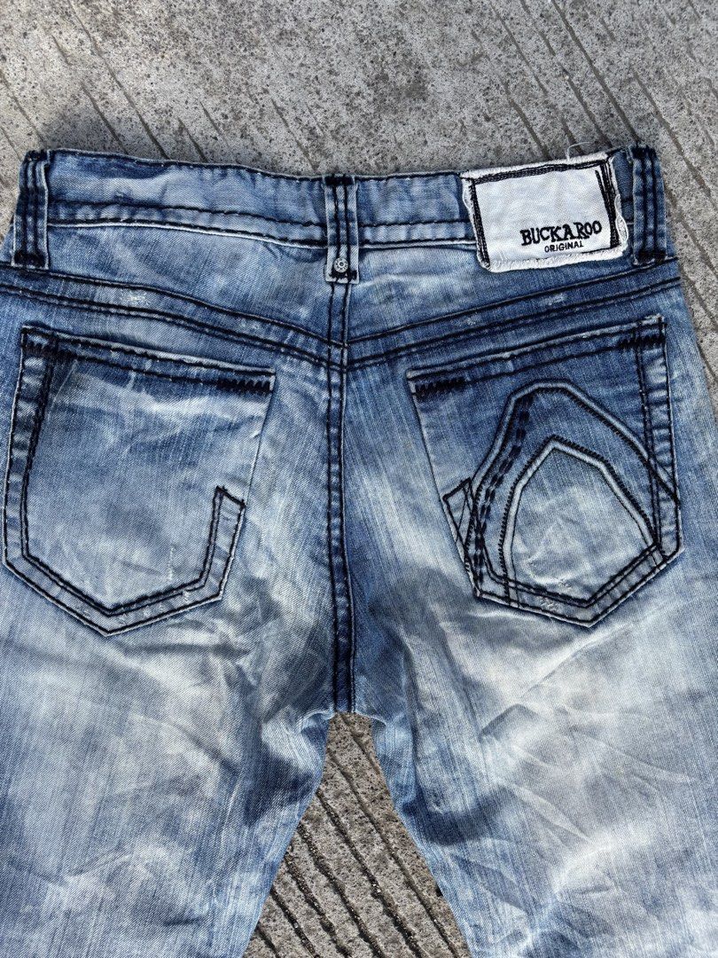 Buckaroo Original Blue Washed Denim Jeans (Category: Jeans) located in Manila. Submitted by panginoong_josh (Listing ID 1460101259, Image 1). Description: - Brand: Buckaroo Original - Color: Blue washed denim - Style: Distressed look - Unique features: Special stitching details, front left zip pocket - Closure: Button and zip - Occasion: Casual wear.