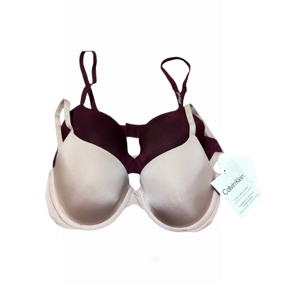 Calvin Klein 2-Pack Lightly Lined Demi Bras (36B) (Category: Undergarments & Loungewear) located in Dasmarinas. Submitted by beisells (Listing ID 1460078975, Image 1). Description: Calvin Klein Bras - Bought from Canada - Set of 2 Calvin Klein bras - Lightly lined demi style - Colors: Deep Burgundy and Nude Beige - Ideal for everyday comfort and support - Brand new with original tags attached.