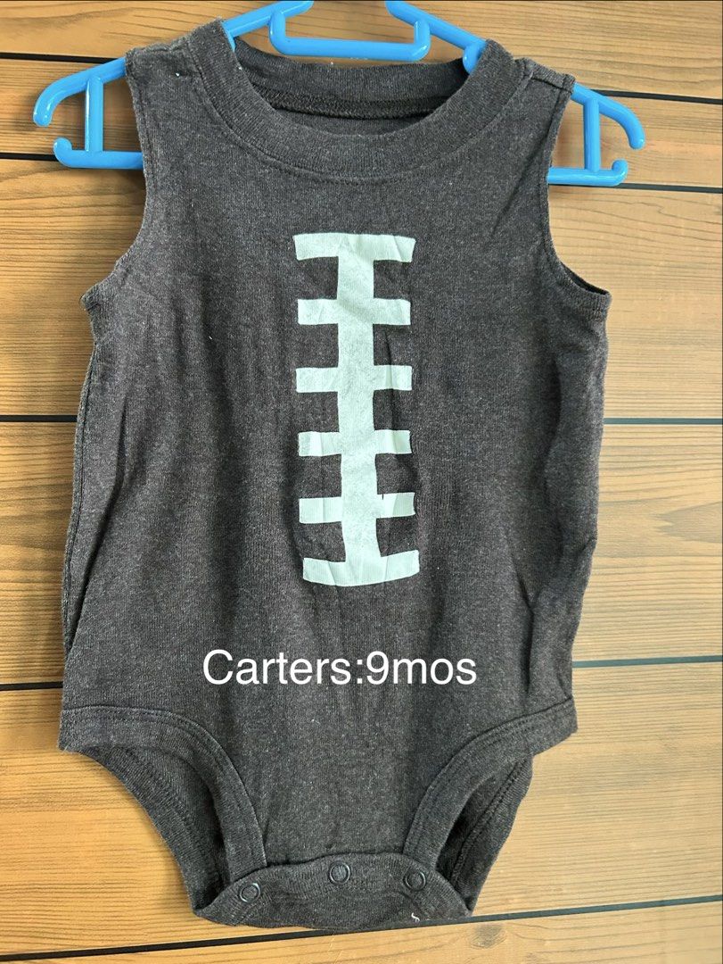 Carters sando/sleeveless onesies (Category: Babies & Kids Fashion) located in Manila. Submitted by truewind.e362a9 (Listing ID 1460060289, Image 1). Description: 9mos.