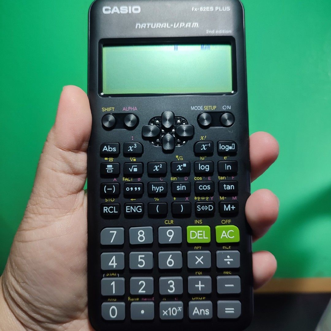 Casio fx-82ES PLUS Scientific Calculator (Category: Office & Business Technology) located in Asuncion (Saug). Submitted by p.sumalinog (Listing ID 1459915670, Image 2). Description: - Brand: Casio - Model: fx-82ES PLUS - Type: Scientific Calculator - Display: Natural Textbook Display - Features: Reliable for math and science, textbook-like equation display - Includes: Protective cover.