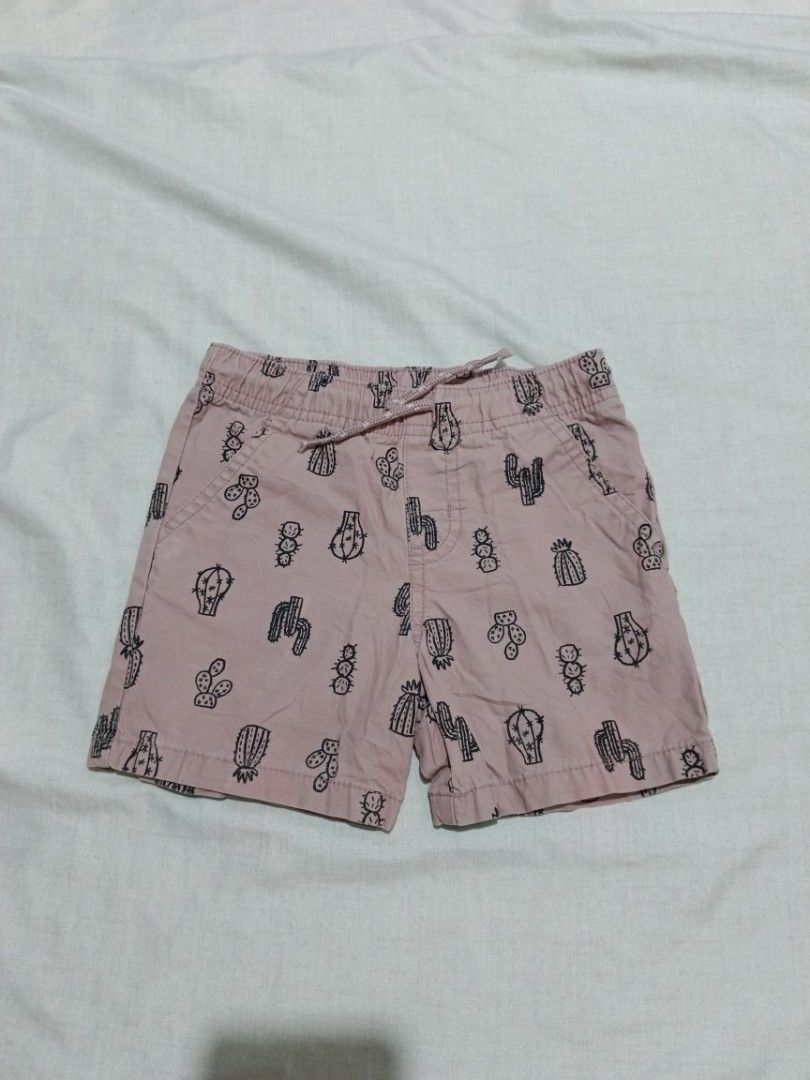 Cat & Jack Pink Cactus Shorts & Blue Pants Bundle Size 2T (Category: Babies & Kids Fashion) located in Makati City. Submitted by Thrifttoglam.ph (Listing ID 1460019387, Image 3). Description: - Bundle of 3 kids' bottoms - Includes pink Cat & Jack shorts with cactus print - One pair of blue pants with black waistband - One pair of blue pants with green turtle graphic - Ideal for everyday wear.