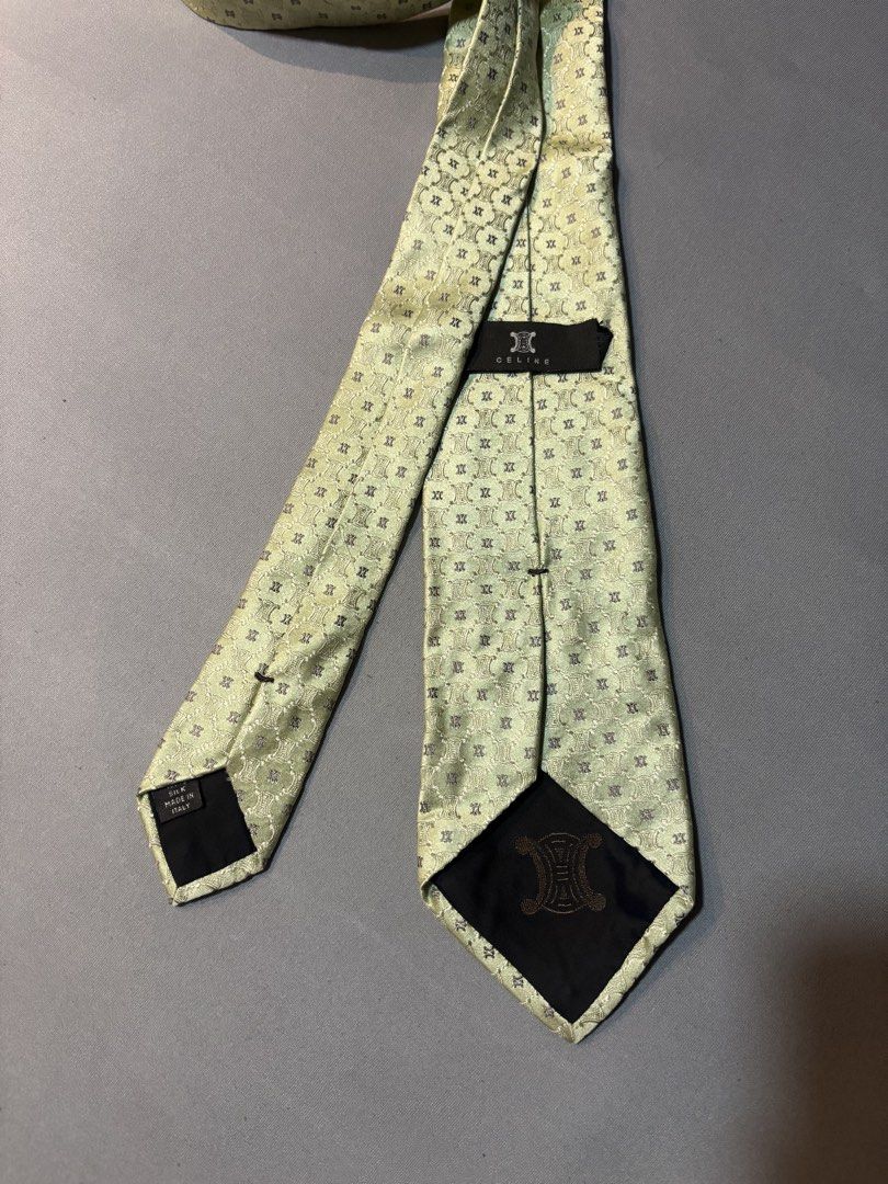 Celine Triomphe Logo Necktie (Category: Ties) located in Manila. Submitted by maxxxxxxxxxxxx (Listing ID 1459919389, Image 2). Description: For sale Authentic Celine Necktie Triomph logo Beige colour Silk material super nice but firm .