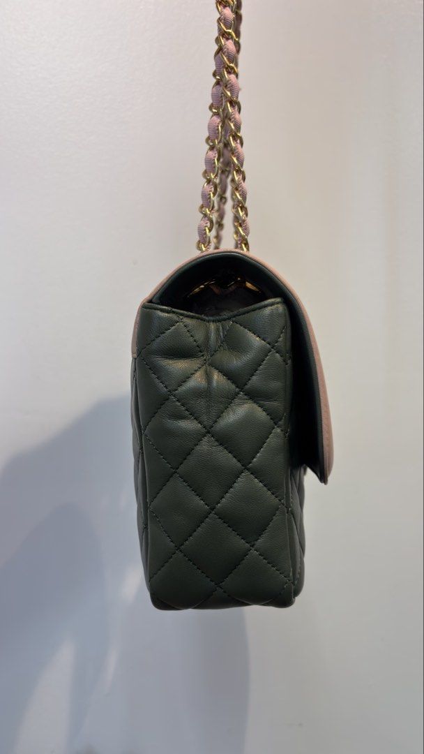 CHANEL Day Medium Green/Pink Flap Bag (Category: Luxury Bags & Wallets) located in Taguig. Submitted by shoppersluxe2394 (Listing ID 1460059732, Image 3). Description: .