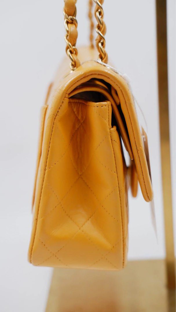 Chanel vintage classic flap series 3 (Category: Luxury Bags & Wallets) located in Quezon City. Submitted by slluxury_ph (Listing ID 1460087504, Image 3). Description: Overall Condition: Excellent Exterior Condition: Excellent Interior Condition: Excellent Rank: A Material: Lambskin Leather Made in: France Color: Mustard Measurements: L23CM X W6.5CM X H14CM Hardware: GHW Inclusions: Provided Dust Bag.