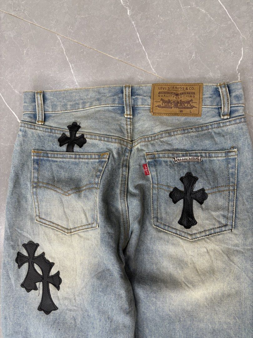 Chrome hearts pants (Category: Jeans) located in General Trias. Submitted by charleslrnz (Listing ID 1460054400, Image 3). Description: Fs Chrome Hearts pants (off) .