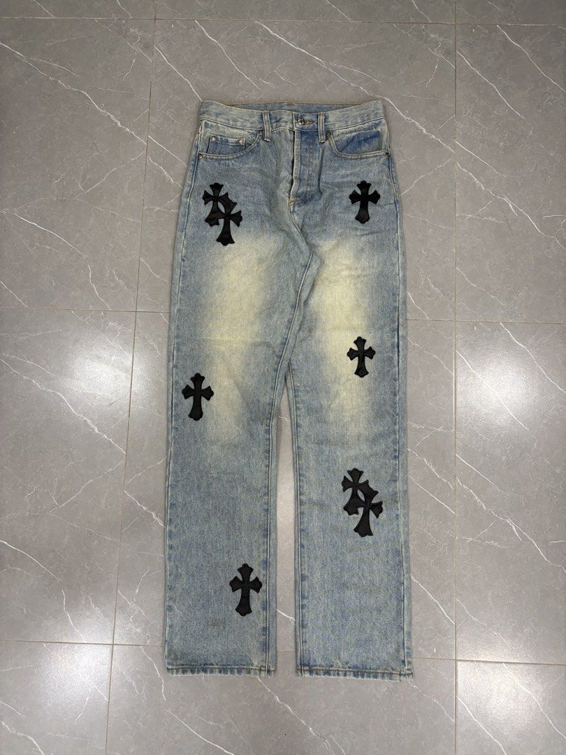 Chrome hearts pants (Category: Jeans) located in General Trias. Submitted by charleslrnz (Listing ID 1460054400, Image 1). Description: Fs Chrome Hearts pants (off) .