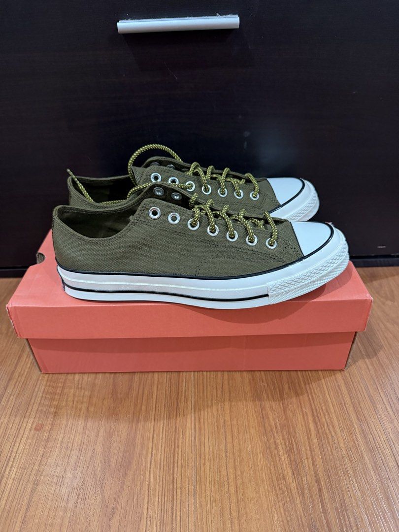 Chuck 70 OX Olive Green Size US 9M (Category: Casual Shoes) located in Mandaluyong City. Submitted by a.plus.kicks (Listing ID 1460058535, Image 2). Description: Chuck 70 OX Olive Green Size US 9M Brandnew/ Original.