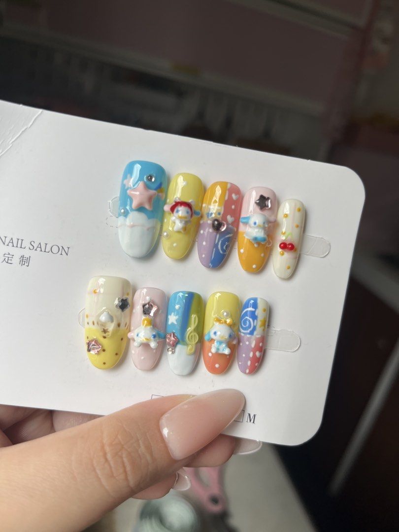 Cinnamonroll handmade press on nails (Category: Hands & Nails) located in Quezon City. Submitted by heavendeclutter (Listing ID 1459917752, Image 2). Description: .