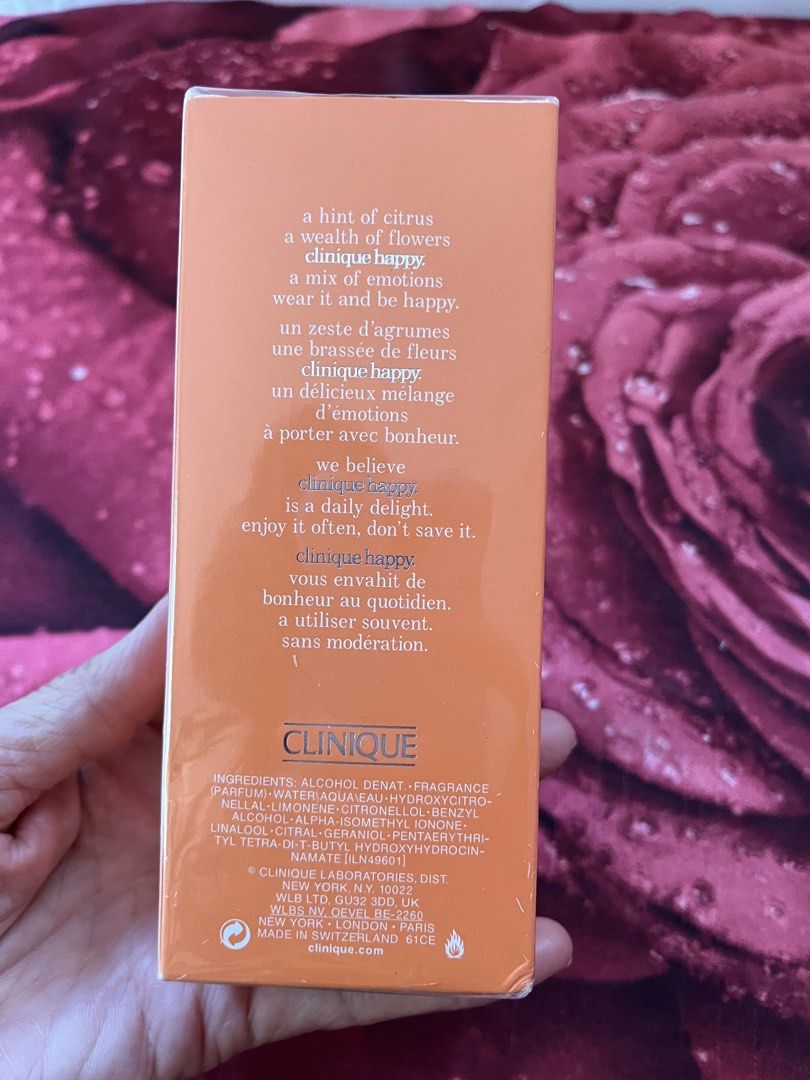 Clinique Happy Perfume (Category: Fragrance & Deodorants) located in Santa Rosa. Submitted by ninaparis (Listing ID 1459925535, Image 3). Description: Original Clinique Happy Perfume for women 100ml from Dubai.