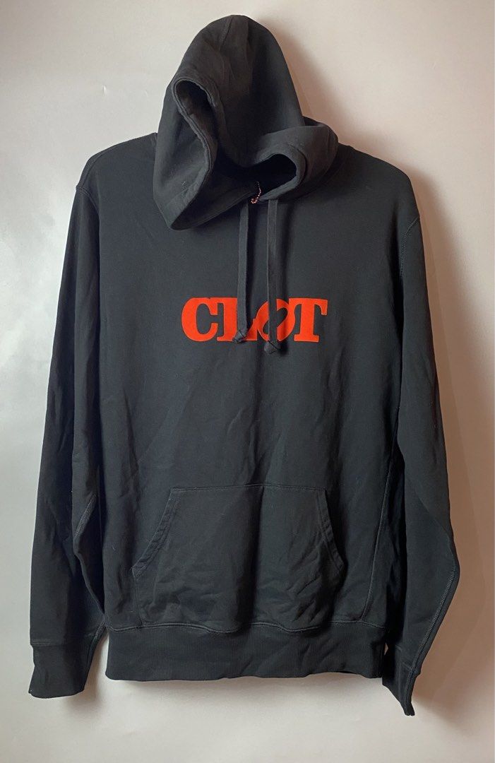 Clot Printed Hoodie (Category: Coats, Jackets and Outerwear) located in Quezon City. Submitted by loloyz123 (Listing ID 1459911301, Image 1). Description: Clot Printed Hoodie Condition: Very good Color rate: 9.8/10 Color: black Size: Xlarge L: 30 W: 24 inches.