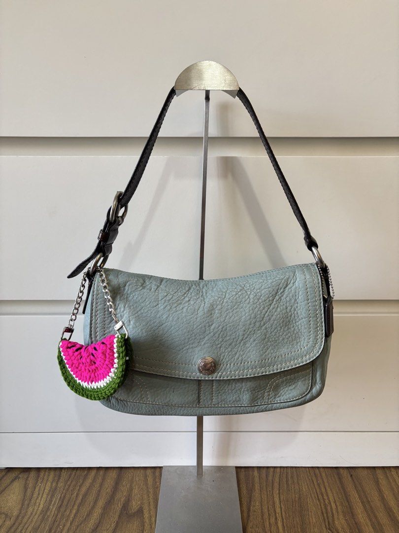 [CLEARANCE SALE] Coach Soft Mint Chelsea Pebbled Leather Flap Bag (Category: Luxury Bags & Wallets) located in Manila. Submitted by vintage.maem (Listing ID 1460016897, Image 1). Description: CCH Soft Mint Chelsea Pebbled Leather Flap Bag Code: F12336 *𝘤𝘩𝘢𝘳𝘮 𝘯𝘰𝘵 𝘪𝘯𝘤𝘭𝘶𝘥𝘦𝘥* Condition: 8.7/10 Rank AB Mine: ₱3499 ⚠️ Signs of wear.