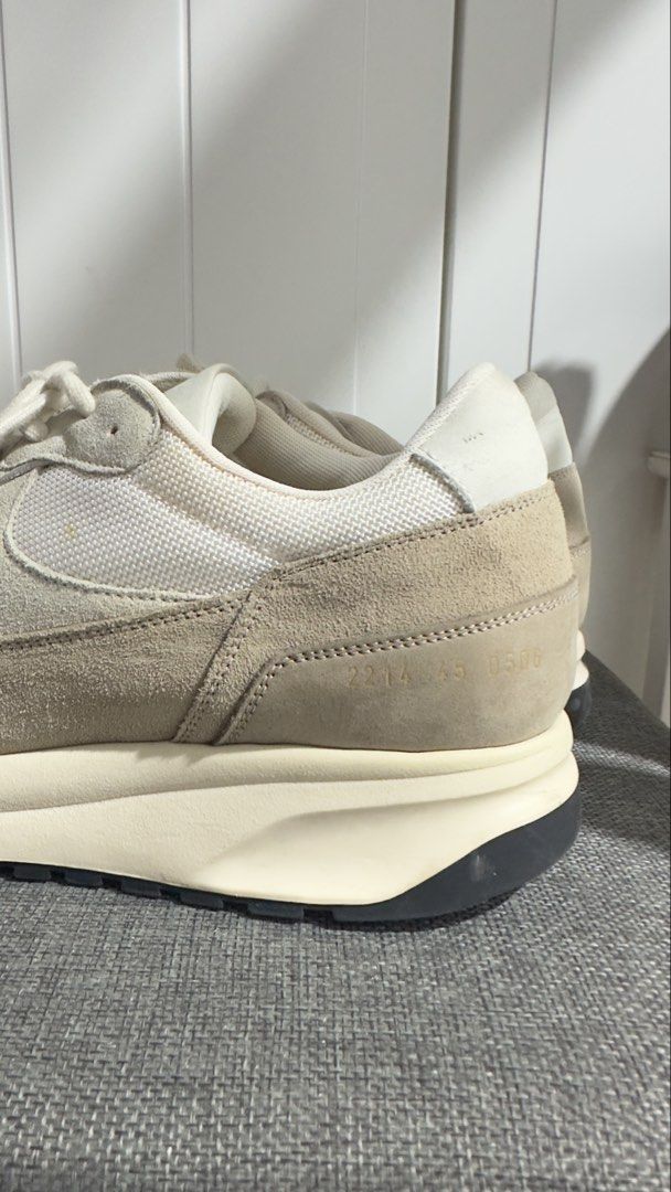 Common Projects (Category: Casual Shoes) located in Valenzuela. Submitted by wytepicks (Listing ID 1460077907, Image 3). Description: Common Projects ' 'Track Classic' sneakers have a chunky profile inspired by traditional runners. They're made from panels of nubuck, suede, mesh and leather in a medley of neutral tones, and set on gripped rubber soles. Used Good as new Size 45 4000 only.