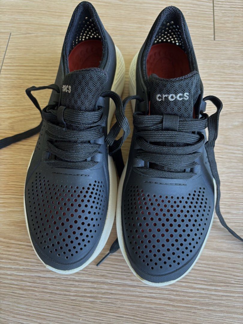 Crocs literide sneakers (Category: Sneakers) located in Davao. Submitted by hippiehappy420 (Listing ID 1460068810, Image 3). Description: Crocs literide Size 7 to 8 Very good condition Washed and sanitized ship nationwide Negotiable price Visit my listings for more affordable clothings! Shirt Pants Shorts Caps Bags Jogger Blouse Jeans Hoodies Accessories Etc..