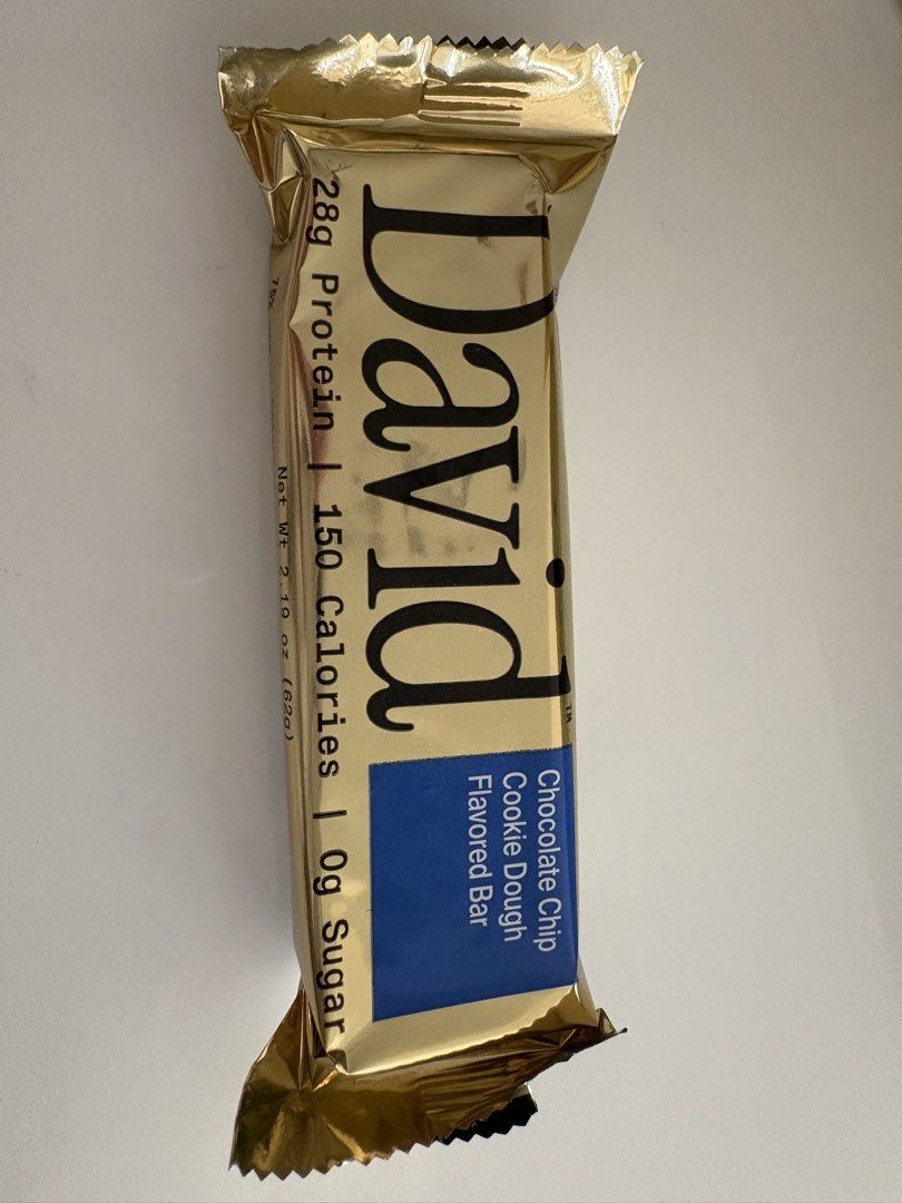 David Protein (Category: Health Food, Drinks & Tonics) located in Las Pinas. Submitted by jemieee (Listing ID 1459925467, Image 2). Description: David Protein Bar 4 in a box 28 grams protein Only 150 calories 0 Sugar.