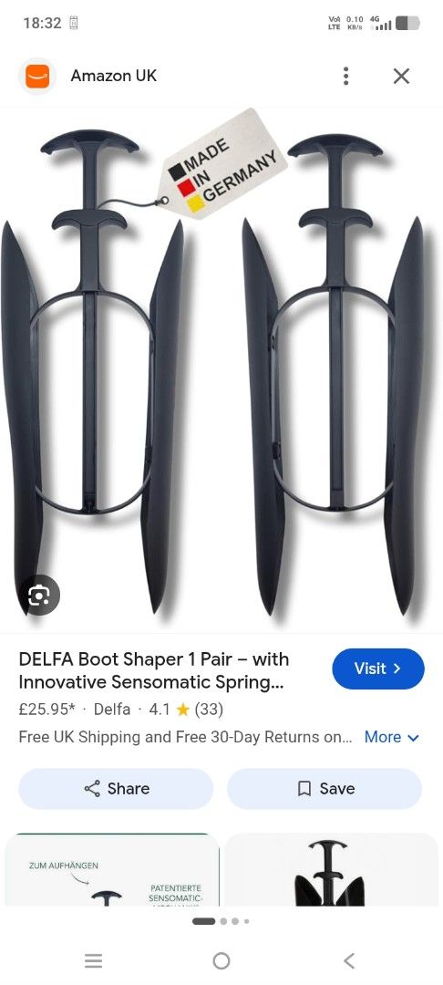 DELFA Boot Shapers - Made in Germany - Sensomatic Spring (Category: Undergarments & Loungewear) located in Manila. Submitted by newage.vintage (Listing ID 1460022476, Image 2). Description: - DELFA Boot Shapers - Made in Germany - Features the innovative Sensomatic Spring system - Maintains boot shape and prevents creases - Perfect for storing tall boots - Easy to insert and remove - Keep your boots looking their best! - excellent condition - no 
