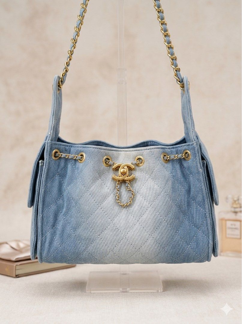 Denim Quilted Bag (Category: Shoulder Bags) located in Quezon City. Submitted by luvkobagsnshoes (Listing ID 1460066424, Image 1). Description: Preloved. given as a gift. No flaws. excellent condition. common sense is a must. .