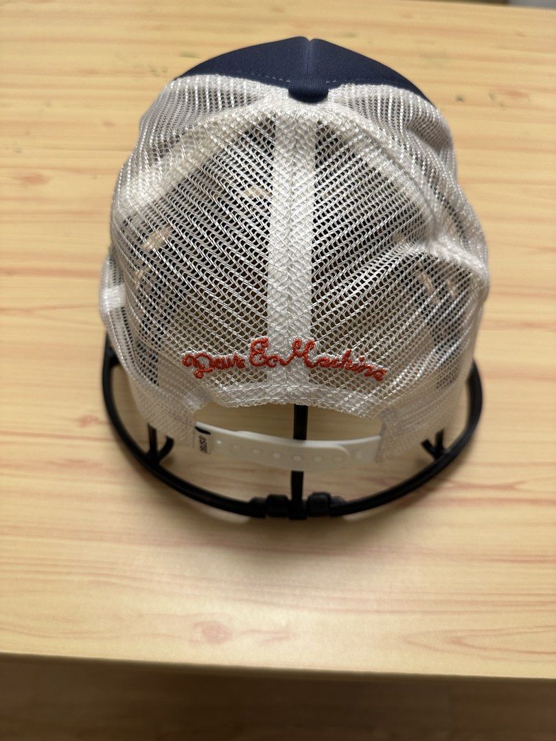 Deus Ex Machina Trucker Cap Navy White Mesh (Category: Caps & Hats) located in Quezon City. Submitted by mancave_stuff (Listing ID 1460104770, Image 2). Description: - Brand: Deus Ex Machina - Style: Trucker Cap - Color: Navy blue front with white mesh back - Features: Classic Deus Ex Machina logo patch on front - Closure: Adjustable snapback - Ideal for: Casual wear -QC .