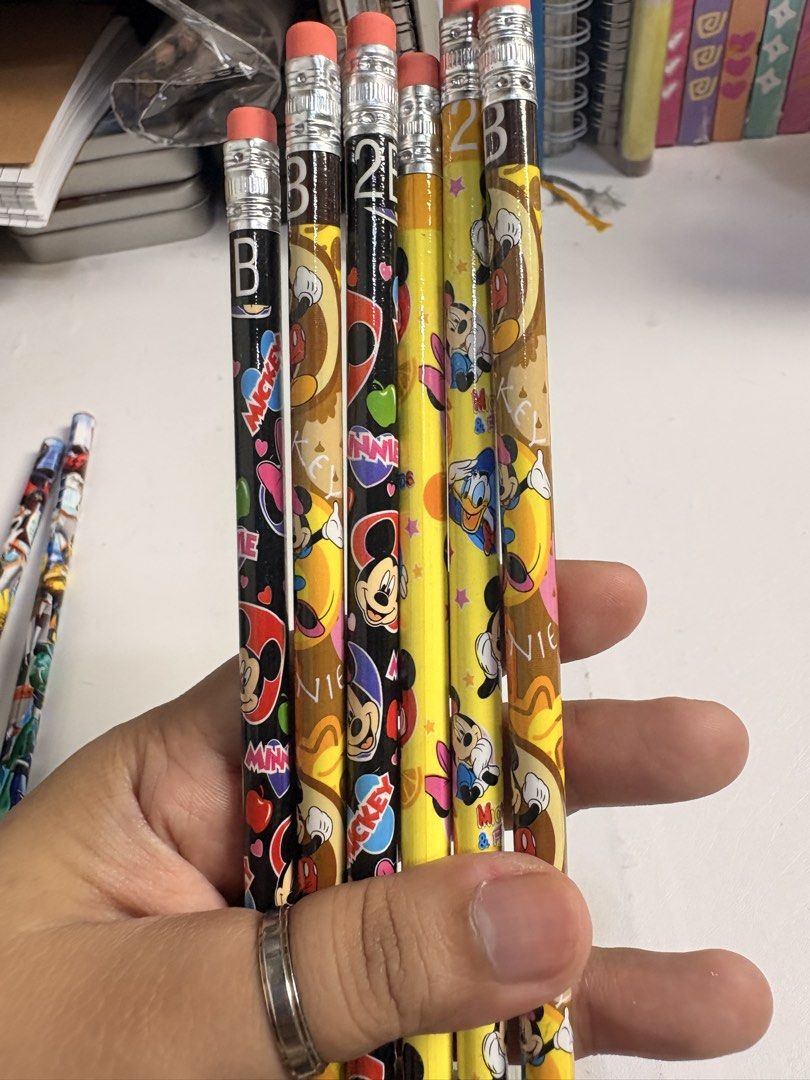 Disney & Power Rangers Pencils Set (Category: Craft Supplies & Tools) located in Pasig City. Submitted by purplewingsph1 (Listing ID 1460104879, Image 3). Description: - Bundle of 2B fun pencils - Features Mickey Mouse, Minnie Mouse, Donald Duck, and Power Rangers designs PAYO Only. Strictly no COD. (Please view my Carousell profile for proof of legitimacy: purplewingsph1) Mode of payment: Gcash, Maya, or Bank transfer (Seabank or UB) Mode of Del