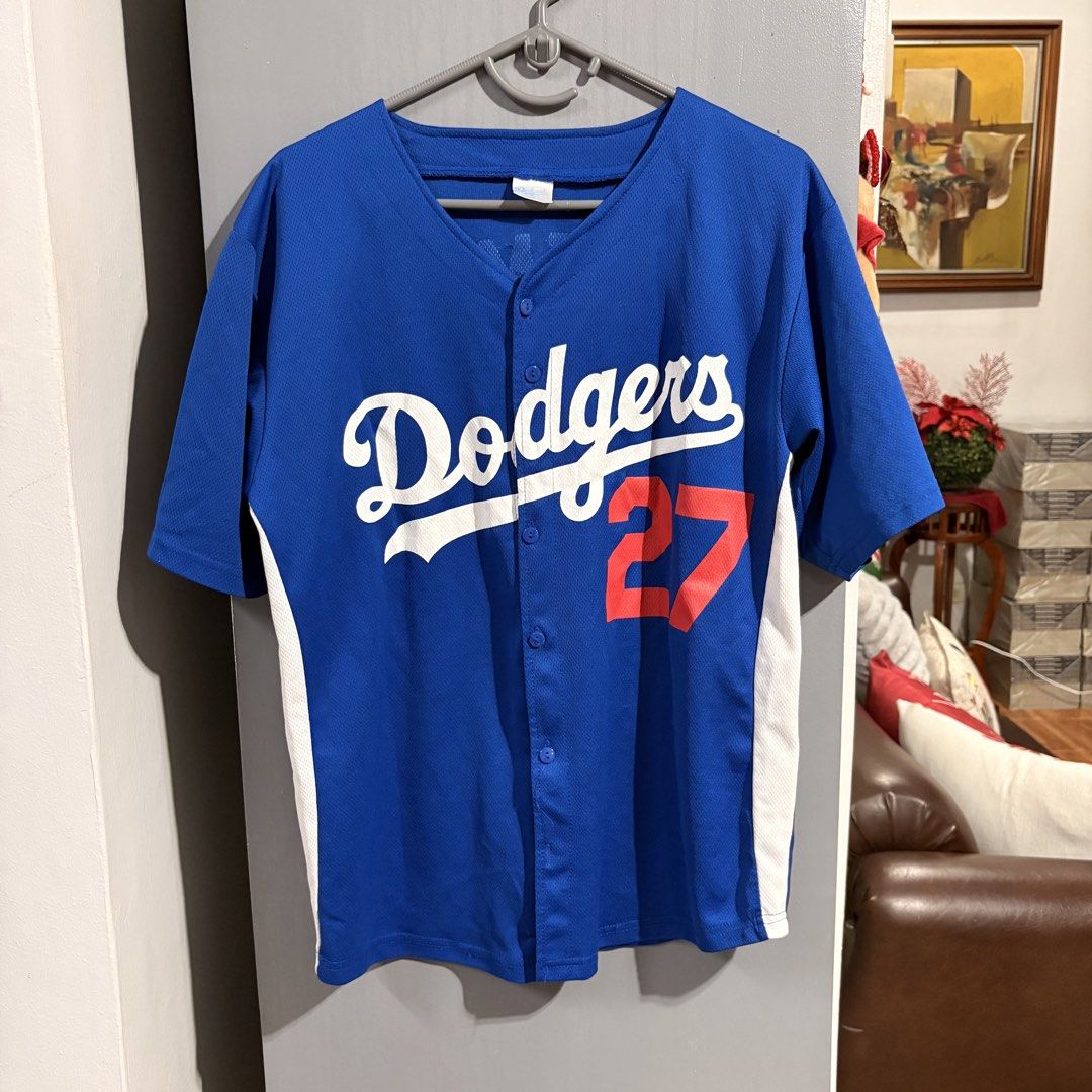 Dodgers #27 Kemp Baseball Jersey (Category: Tshirts & Polo Shirts ) located in Quezon City. Submitted by dengkisbin (Listing ID 1460070061, Image 1). Description: Size: A-M 18.5 in shoulder to shoulder 27 in body length.