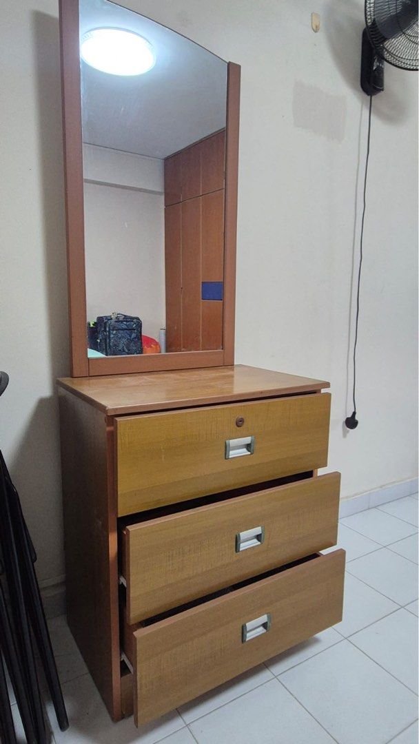 Dressing Table (Category: Other Home Furniture) located in Singapore. Submitted by redclown69 (Listing ID 1460068274, Image 2). Description: Dressing table with images of measurements. Kindly make own arrangements for self collection. .