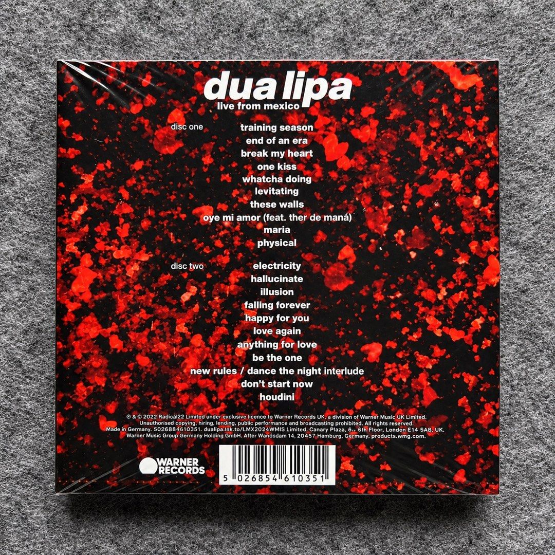 Dua Lipa Live from Mexico - CD 2DISC (Category: CDs & DVDs) located in Dasmarinas. Submitted by ohsnaprecords (Listing ID 1460069351, Image 2). Description: Mode of Payment: Gcash/Paypal Mode of Delivery: JNT/GGX Shoulder po ng buyer ang shipping fee. Interested? Dm me.
