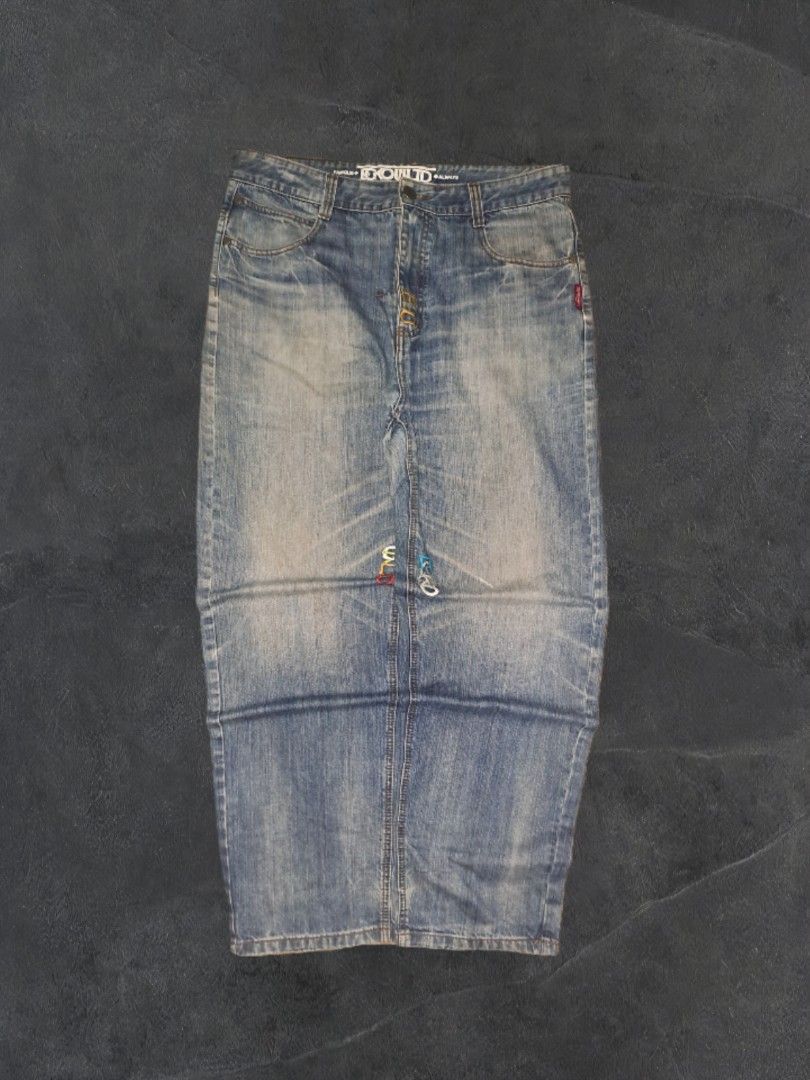 Ecko UNTLD Embroided Baggy Jeans (Category: Jeans) located in Subic. Submitted by i_nsigniaa (Listing ID 1460073125, Image 1). Description: Dimes: 36W 44L(from waist to hem) Issue: Patched inseam Loc: Olongapo.