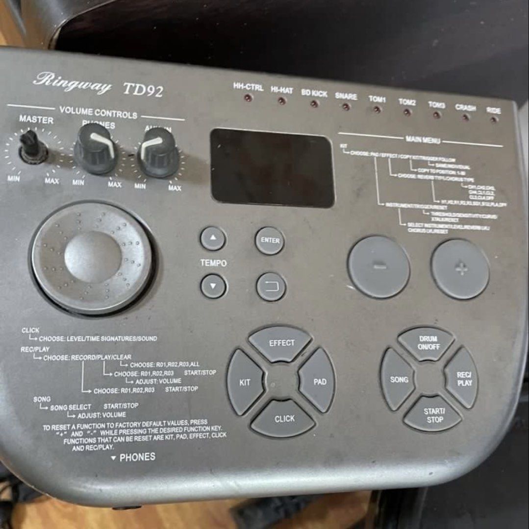 Electric Drums Ringway TD92 (Category: Musical Instruments) located in Quezon City. Submitted by momdadgarage (Listing ID 1460022021, Image 3). Description: Sira cymbals.