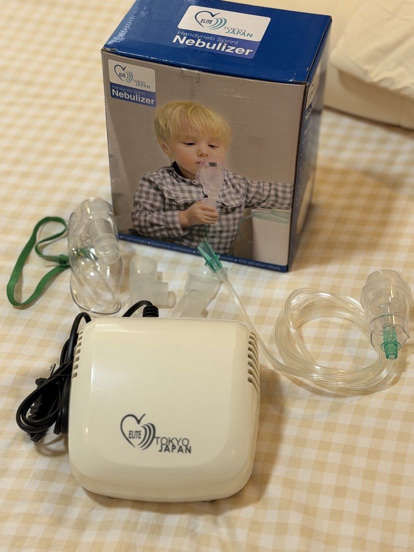 Elite Tokyo Japan Nebulizer (Category: Medical Supplies & Tools) located in Las Pinas. Submitted by babyandmommapreloved (Listing ID 1459937043, Image 1). Description: - Slightly used - Hospital grade nebulizer - Easy to use - Gamit na gamit especially for kids - RFS: we have too many nebulizer na.