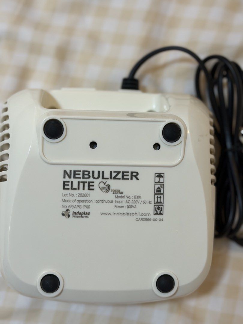 Elite Tokyo Japan Nebulizer (Category: Medical Supplies & Tools) located in Las Pinas. Submitted by babyandmommapreloved (Listing ID 1459937043, Image 2). Description: - Slightly used - Hospital grade nebulizer - Easy to use - Gamit na gamit especially for kids - RFS: we have too many nebulizer na.