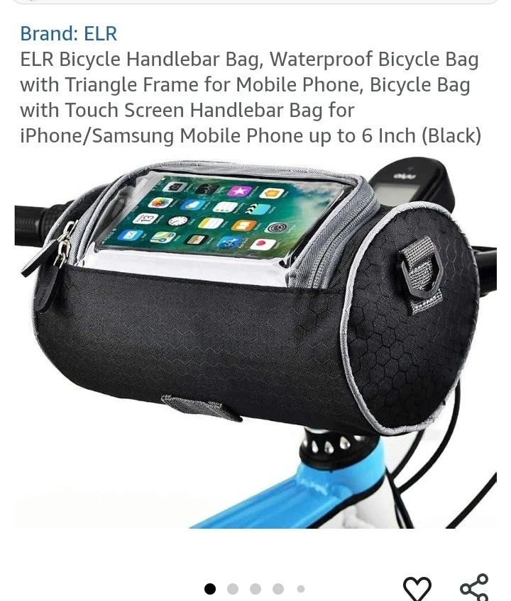 ELR BICYCLE HANDLEBAR BAG (Category: Bicycles) located in Cabuyao City. Submitted by Bike_Clothing10 (Listing ID 1459917908, Image 1). Description: READ FIRST... FOR SALE: ELR HANDLEBAR BICYCLE BAG Excellent Condition With Sling PRICE: 750 + SF PICK UP OR SHIPPING ONLY LOCATION: Cabuyao Laguna -NO COD/COP- MOP: GCASH COURIER: J&T PM FOR INQUIRIES....