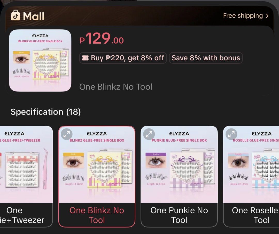 elyzza clusters (Category: Makeup) located in Makati City. Submitted by shop.ysaa (Listing ID 1460031688, Image 2). Description: what you see is what you get loc: Makati.