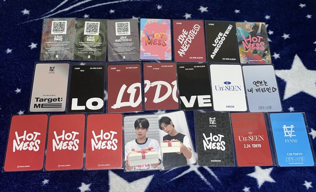EVNNE Official Photocards (Category: K-Wave Merchandise) located in Batangas. Submitted by akemi.001 (Listing ID 1460020555, Image 2). Description: wts lfb EVNNE Photocards Php. (price) + pf&sf ONHAND mint condi x sensi mod: jnt loc: batangas evnne keita hanbin jeonghyeon seungeon yunseo junghyun jihoo.