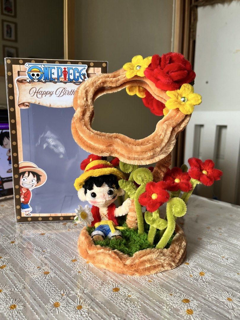 Flower mirror X One Piece anime inspired doll (Category: Handmade Craft) located in Mandaluyong City. Submitted by beebloomsbyfrancia (Listing ID 1460061386, Image 2). Description: For Birthday Gift only! With box and dedication letter sa box ₱379 each Pick up Mandaluyong ship via lalamove.