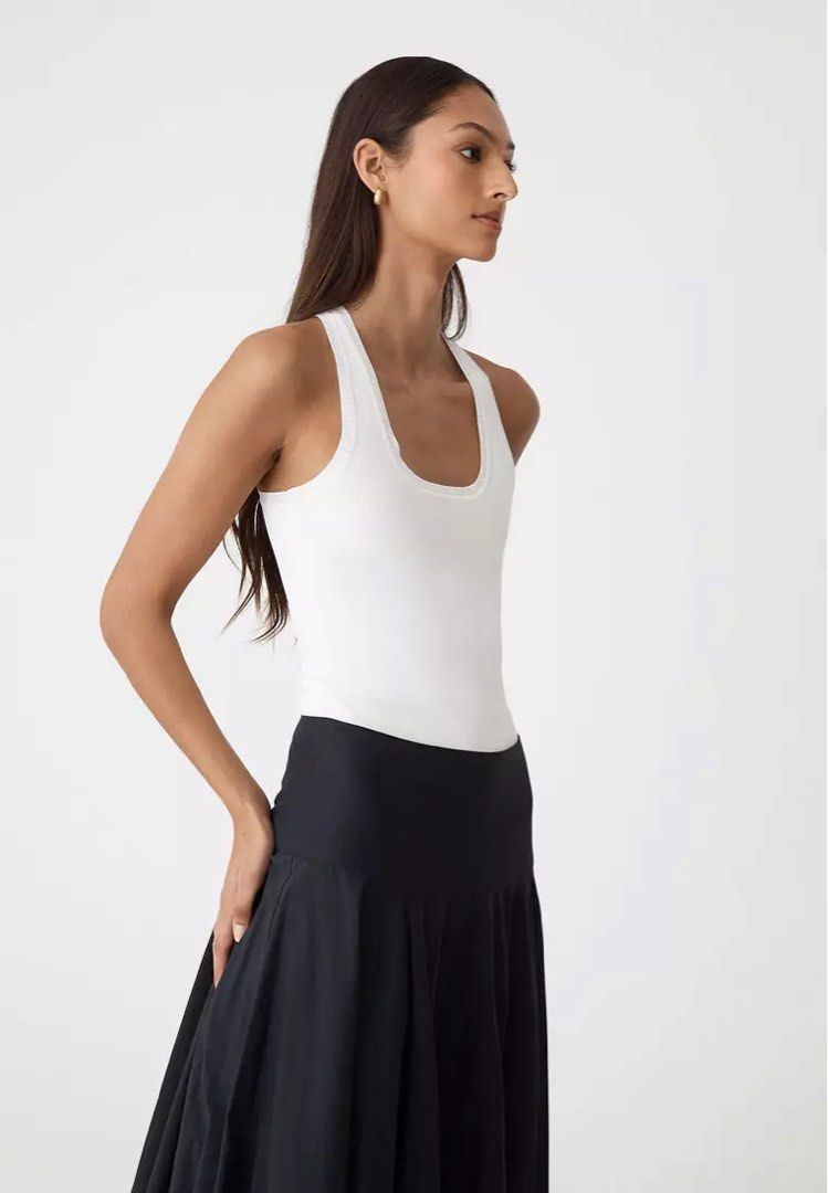 Forcast White Neck Scoop Tank Top (Category: Sleeveless) located in Bacolod City. Submitted by worrywart (Listing ID 1459958278, Image 2). Description: BNWOT Bought it for 3.1k Never been used dúp3 for Henne Maiken Tank Top Forcast is a AUS Brand.
