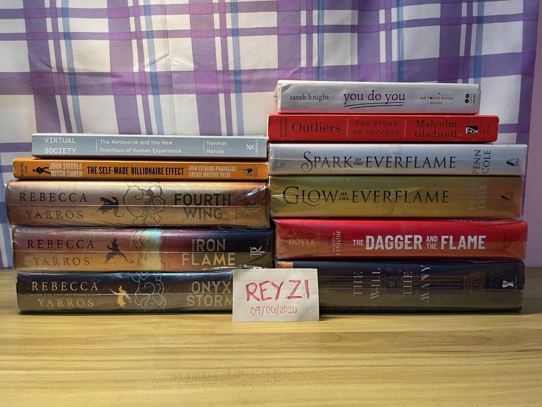 Fourth Wing | Iron Flame | etc (Read description) (Category: Storybooks) located in General Santos City (Dadiangas). Submitted by rashwii (Listing ID 1460044904, Image 2). Description: Stated prices are fixed Empyrean Series - SOLD Send DM for details ng books Shipment via J&T RFS: declutter, no time na basahin 😵‍💫.