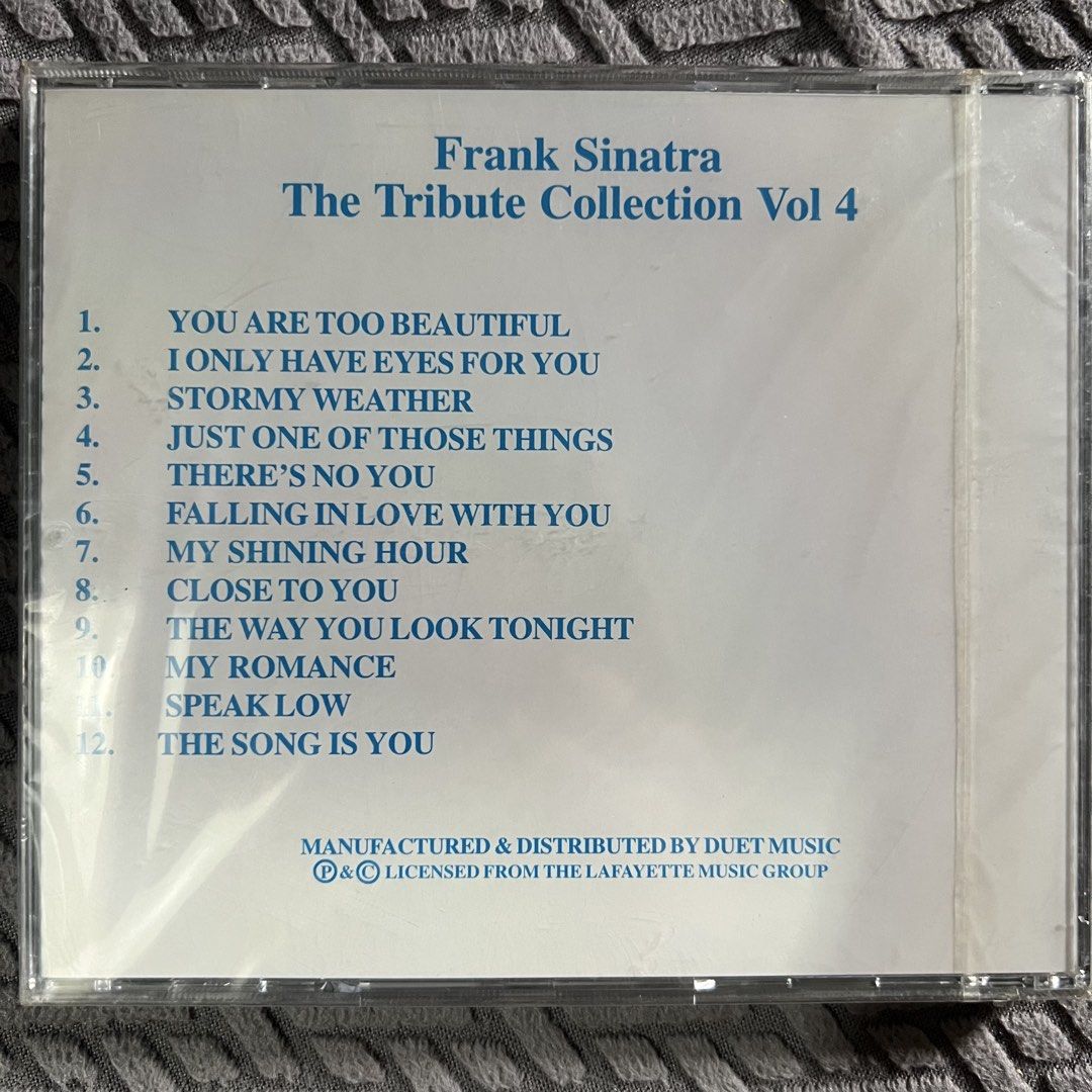 Frank Sinatra - The Tribute Collection Vol.4 (SEALED) (Category: CDs & DVDs) located in Caloocan City. Submitted by thelittlejewelcase (Listing ID 1459924659, Image 2). Description: .
