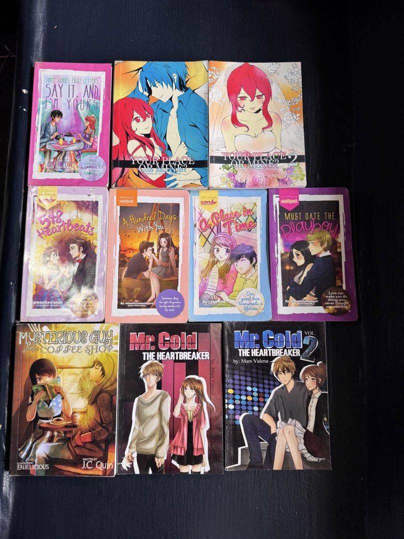 FS Wattpad books decluttering (Category: Storybooks) located in Rizal. Submitted by noflewolm (Listing ID 1459978480, Image 1). Description: Decluttering wattpad books from 2014 3 Words, 8 Letters, Say it & I’m Yours - 100 PHP Your Place or Mine? - 180PHP for both 548 Heartbeats - 100 PHP A Hundred Days with You - 100 PHP A Place in Time - 100 PHP Must Date the Playboy - 100 PHP Mysterious Guy at the Coffee Shop - 100PHP Mr. Cold the Heartbreaker