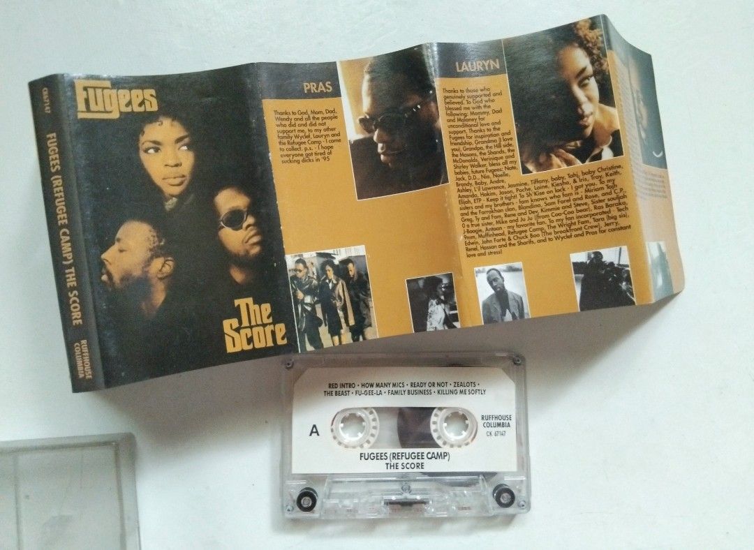 FUGEES - THE SCORE ( CASSETTE ) (Category: CDs & DVDs) located in Makati City. Submitted by KAMUSIKATAYO (Listing ID 1459969525, Image 2). Description: VERY GOOD CONDITION.