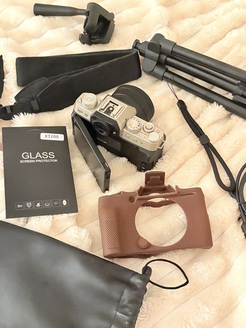 Fujifilm XT200 (Category: Cameras) located in Magalang. Submitted by yelulur (Listing ID 1460077851, Image 1). Description: FOR SALE: Fujifilm X-T200 in good condition inclusions: tripod camera strap camera pouch cord charger battery fujinon lens extra screen protector silicon case 📍Magalang.