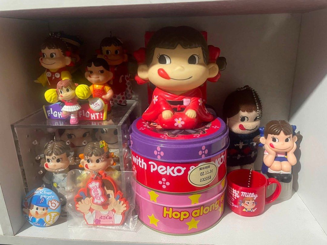 Fujiya Peko-chan Set (Category: Designer & Blind Box Toys) located in Quezon City. Submitted by girlllriot (Listing ID 1460067506, Image 1). Description: FOR SALE : peko-chan set set price : 1,100 can tingi but will based on individual pricing. mod: jnt or lalamove mop: gcash, maya, bank transfer loc: quezon city.