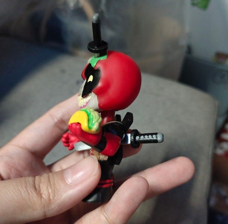 Funko Marvel Zombies Mystery Mini Deadpool Taco Figure (Category: Designer & Blind Box Toys) located in Quezon City. Submitted by dncpreloved (Listing ID 1459965839, Image 3). Description: - Funko Marvel Zombies Mystery Mini Figure - Character: Deadpool with Taco - Series: Marvel Zombies - Condition: Good (figure) - Includes original box - Ideal for Marvel fans and collectors.