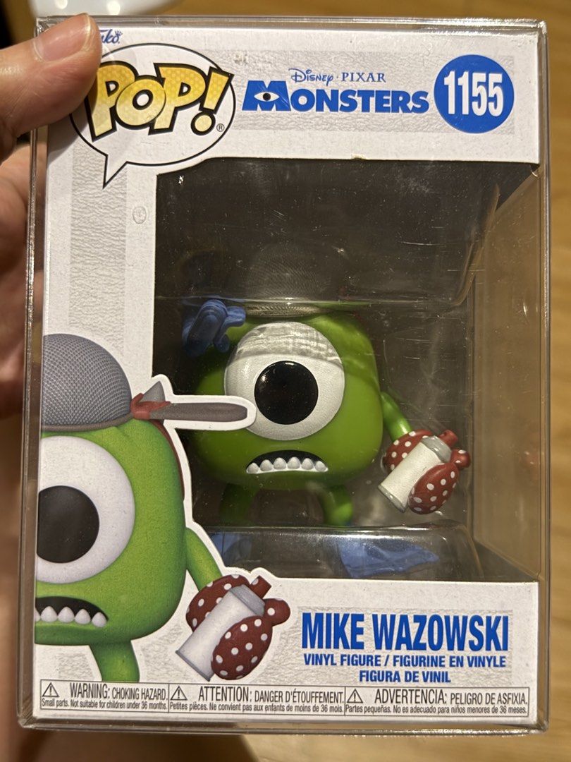 Funko Pop Mike Wazowski #1155 Monsters INC (Category: Designer & Blind Box Toys) located in Cabuyao City. Submitted by mangobananana (Listing ID 1459958477, Image 2). Description: - Funko Pop Figure #1155: Mike Wazowski - From Disney Pixar's Monsters, Inc. - Comes in its original, unopened box. - With acrylic case po J&t and Lalamove po Meetup: - LRT2 Stations - Marikina-Pasig Station.