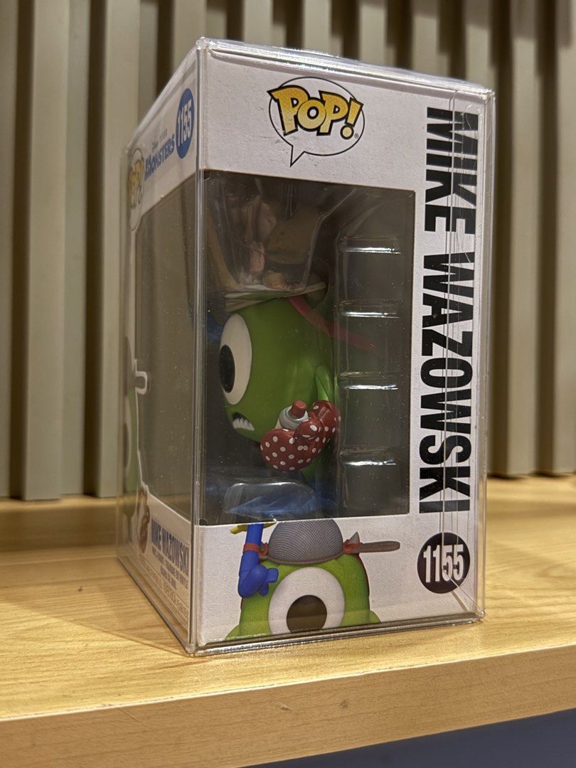 Funko Pop Mike Wazowski #1155 Monsters INC (Category: Designer & Blind Box Toys) located in Cabuyao City. Submitted by mangobananana (Listing ID 1459958477, Image 3). Description: - Funko Pop Figure #1155: Mike Wazowski - From Disney Pixar's Monsters, Inc. - Comes in its original, unopened box. - With acrylic case po J&t and Lalamove po Meetup: - LRT2 Stations - Marikina-Pasig Station.