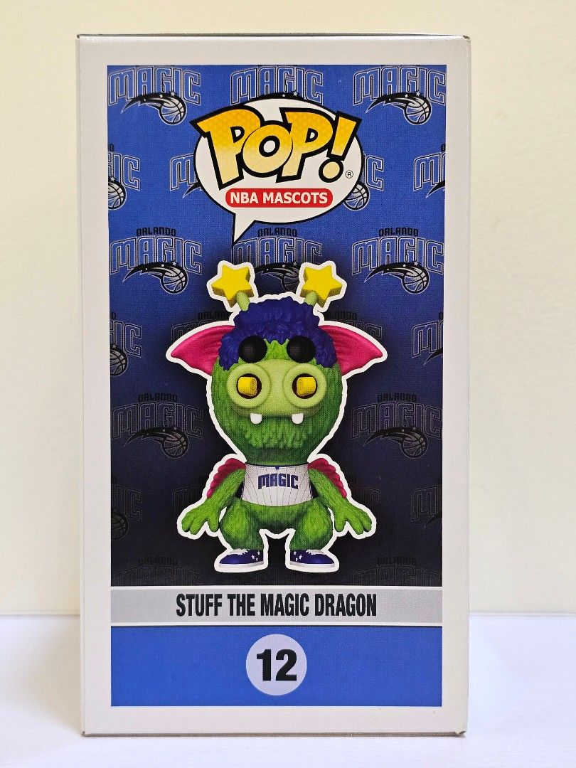 FUNKO POP NBA MASCOTS STUFF THE MAGIC DRAGON (Category: Designer & Blind Box Toys) located in Marikina City. Submitted by vtoyscollectibles (Listing ID 1460044061, Image 2). Description: 𝗗𝗘𝗧𝗔𝗜𝗟𝗦: Box Condition: 9.5/10 Location: Marikina Actual photos posted 𝗣𝗔𝗬𝗠𝗘𝗡𝗧: BDO or GCash 𝗦𝗛𝗜𝗣𝗣𝗜𝗡𝗚: Via Lalamove.