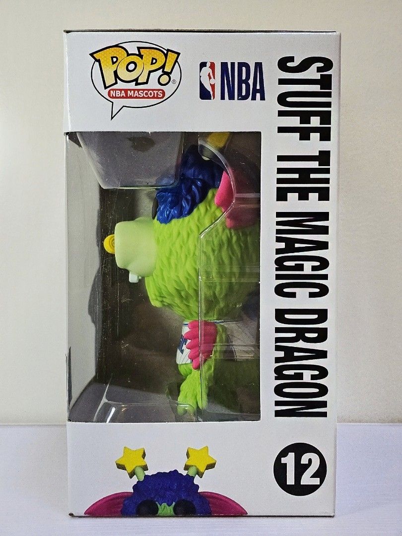 FUNKO POP NBA MASCOTS STUFF THE MAGIC DRAGON (Category: Designer & Blind Box Toys) located in Marikina City. Submitted by vtoyscollectibles (Listing ID 1460044061, Image 3). Description: 𝗗𝗘𝗧𝗔𝗜𝗟𝗦: Box Condition: 9.5/10 Location: Marikina Actual photos posted 𝗣𝗔𝗬𝗠𝗘𝗡𝗧: BDO or GCash 𝗦𝗛𝗜𝗣𝗣𝗜𝗡𝗚: Via Lalamove.