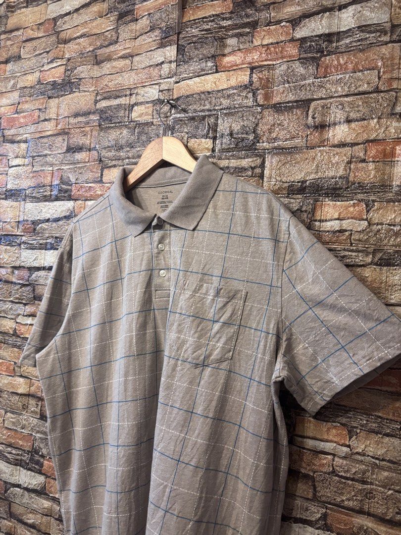 GEORGE STRIPE BROWN POLO SHIRT (Category: Tshirts & Polo Shirts ) located in Davao. Submitted by angelothriftfinds (Listing ID 1460072559, Image 3). Description: GEORGE brand new condition dimension: 24.5” W | 29” L fit: 2XL size issue: none mine: ₱250.