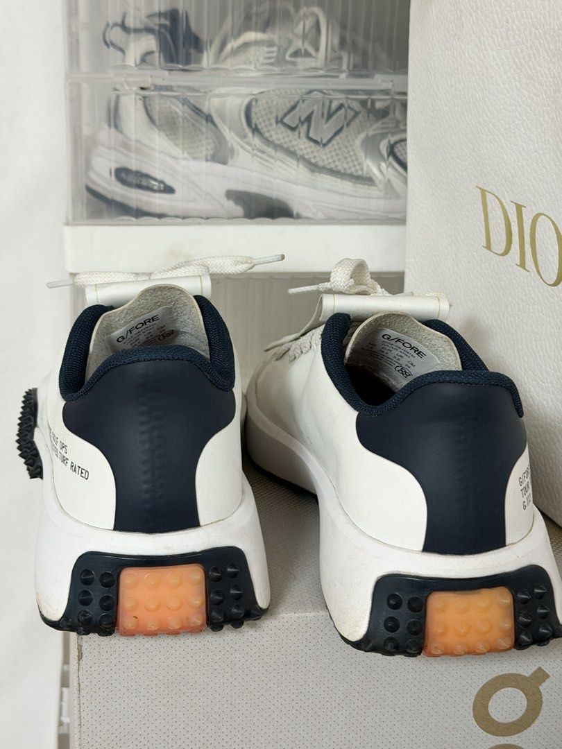 GFORE GOLF SHOES (Category: Sneakers) located in Mandaluyong City. Submitted by strawberryvanilla08 (Listing ID 1459917465, Image 2). Description: G Fore Golf Shoes White | Navy Blue Used once, too small for me huhu Will get same shoes buy bigger size.