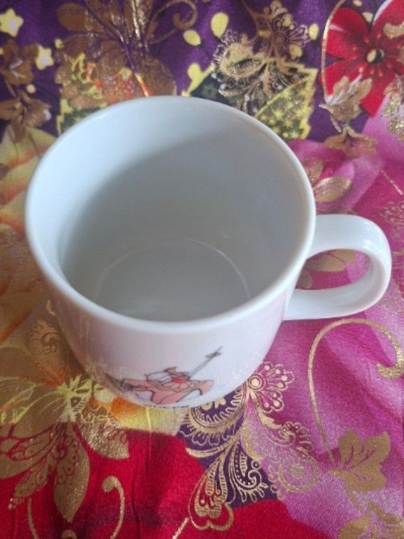 Glinda the Good Witch Mug (Category: Coffee & Tea Tableware) located in Consolacion. Submitted by luxekerei (Listing ID 1457263766, Image 3). Description: - white ceramic mug features a whimsical illustration of Glinda the Good Witch from The Wizard of Oz with the word "QUEEN" printed below.